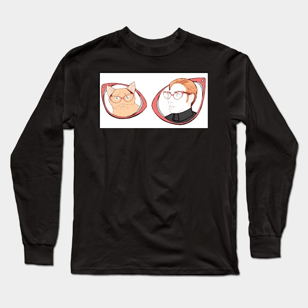 Hux and Millicent in cat eye glasses Long Sleeve T-Shirt by RekaFodor